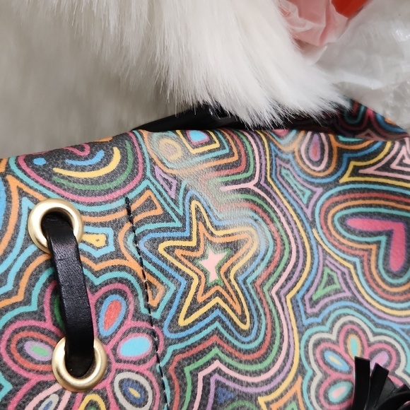 Dooney Bourke Purse vintage graffiti usa Faded and spots FLAWS y2k Vintage - Picture 16 of 17